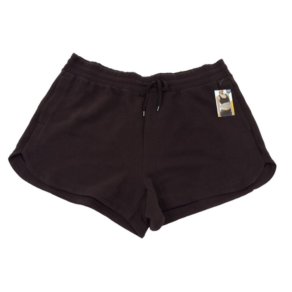 Avia Women's 3XL (22) Brown Ottoman Lounge Pocket Comfort Stretch Plus Shorts